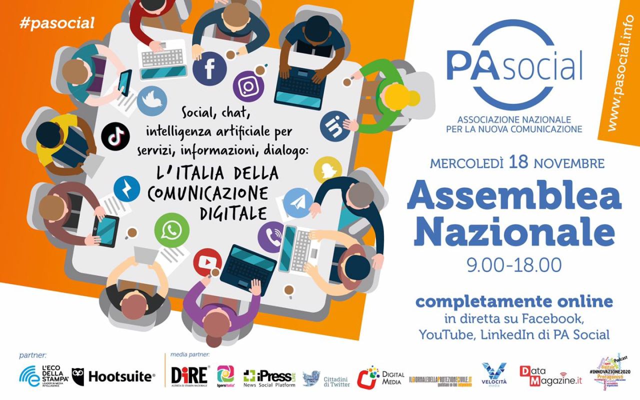  L’Assemblea Nazionale PA Social il 18 novembre