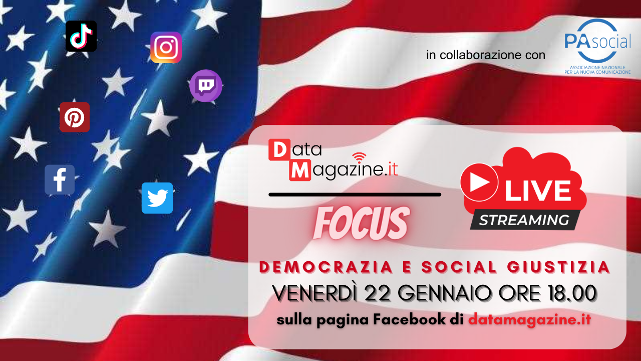  Democrazia e Social Giustizia. Focus Live in diretta