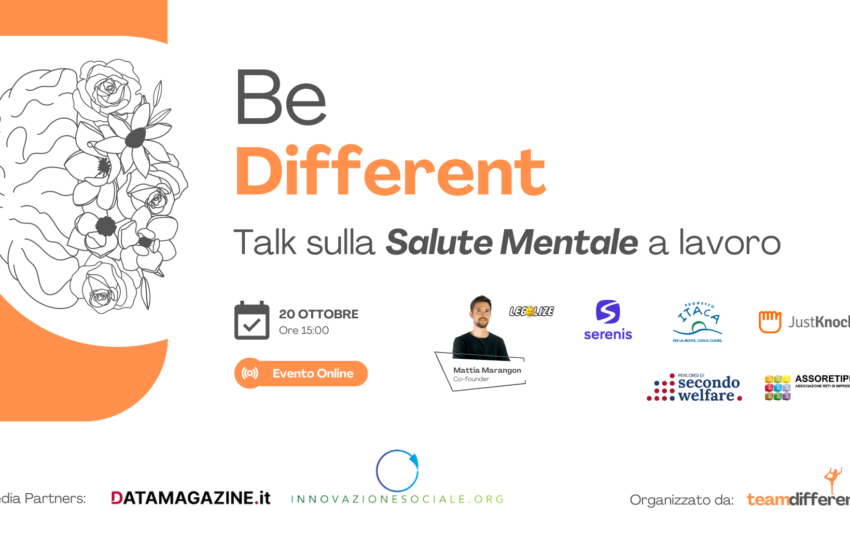  Be Different l’evento sulla salute mentale al lavoro: ecco i partecipanti