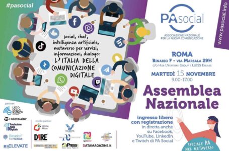 Oggi l’Assemblea Nazionale di PA Social a Roma